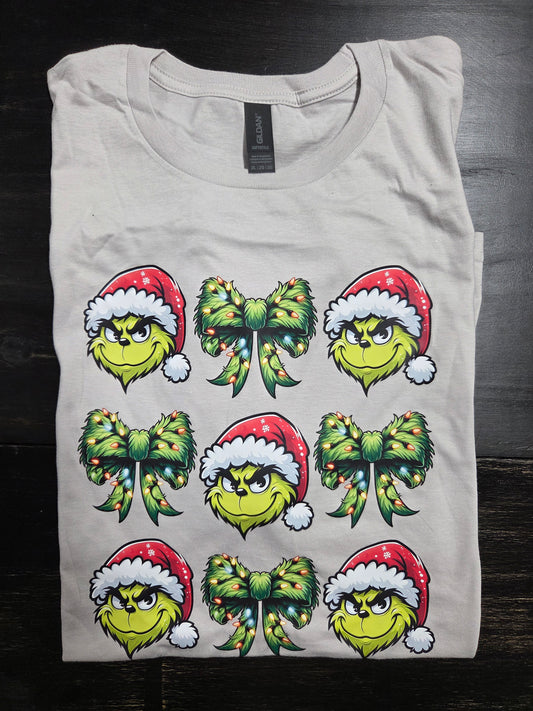 Grinch & Christmas Bow T-Shirt