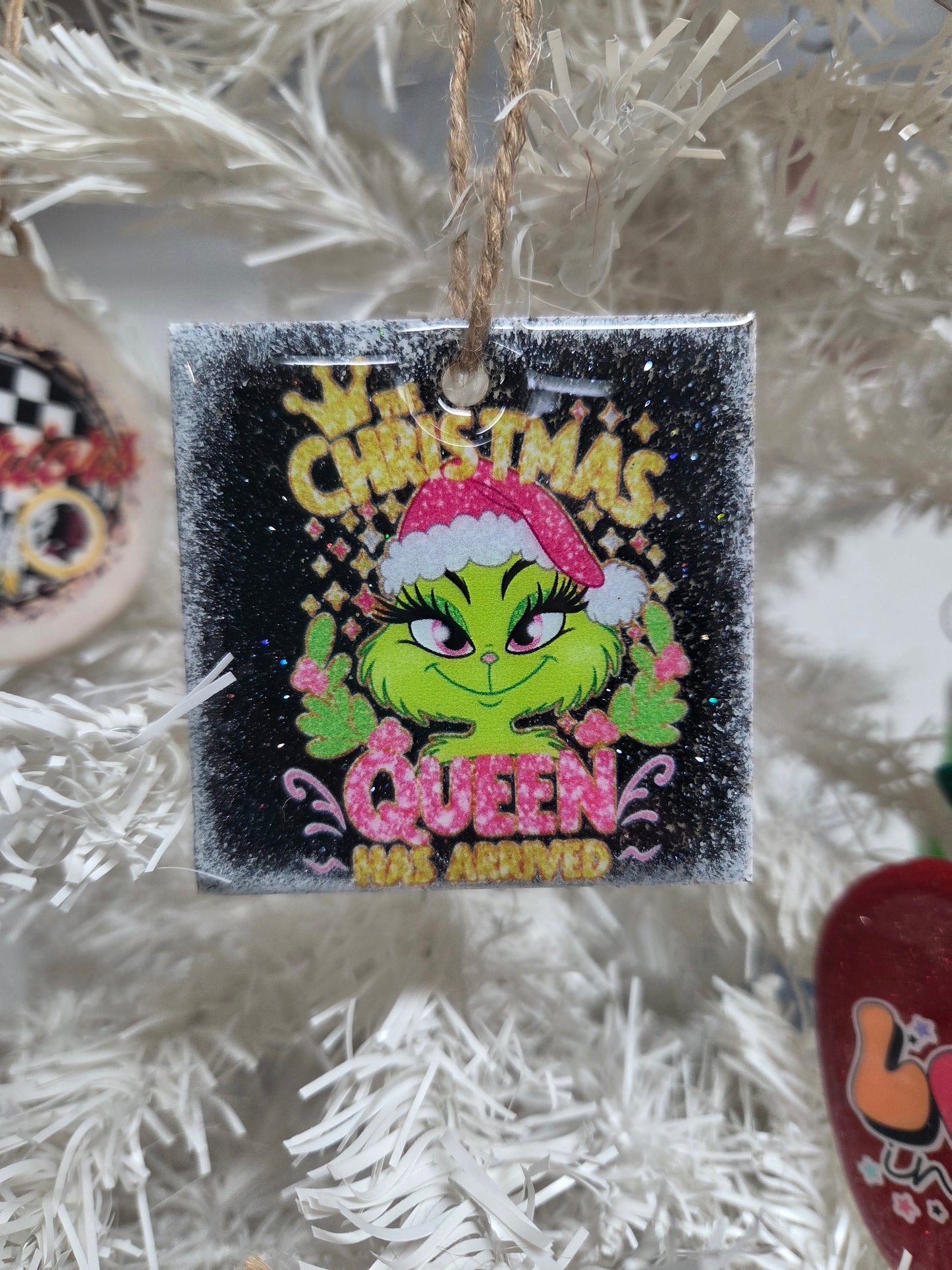 “Christmas Queen Has Arrived” Wooden Ornament