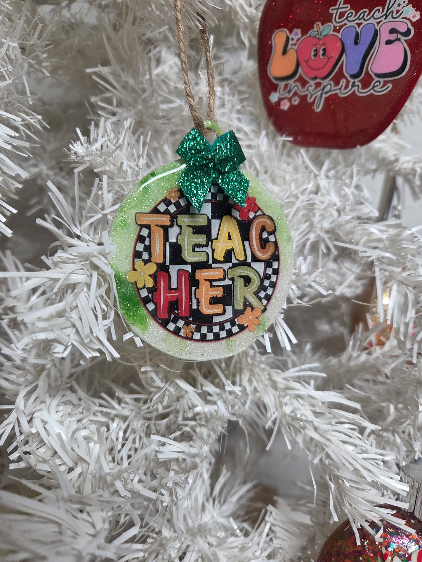 TEACHER Wooden Ornament – Handmade Christmas Ornament