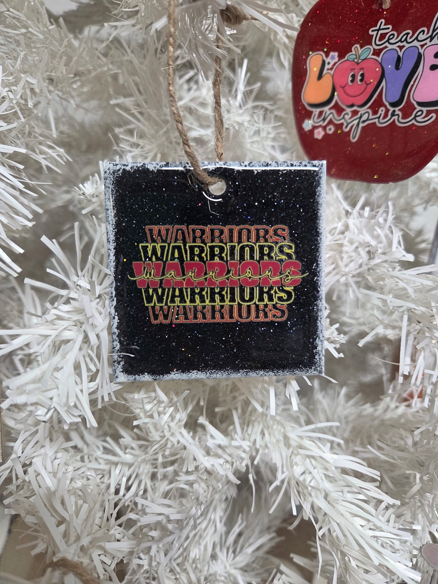 Warriors Stacked Wooden Christmas Ornament