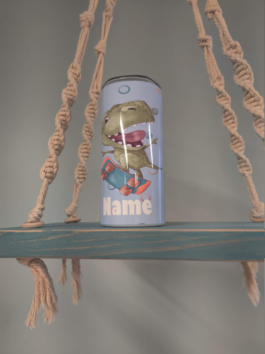 Cute Dinosaur on Roller Skates Tumbler