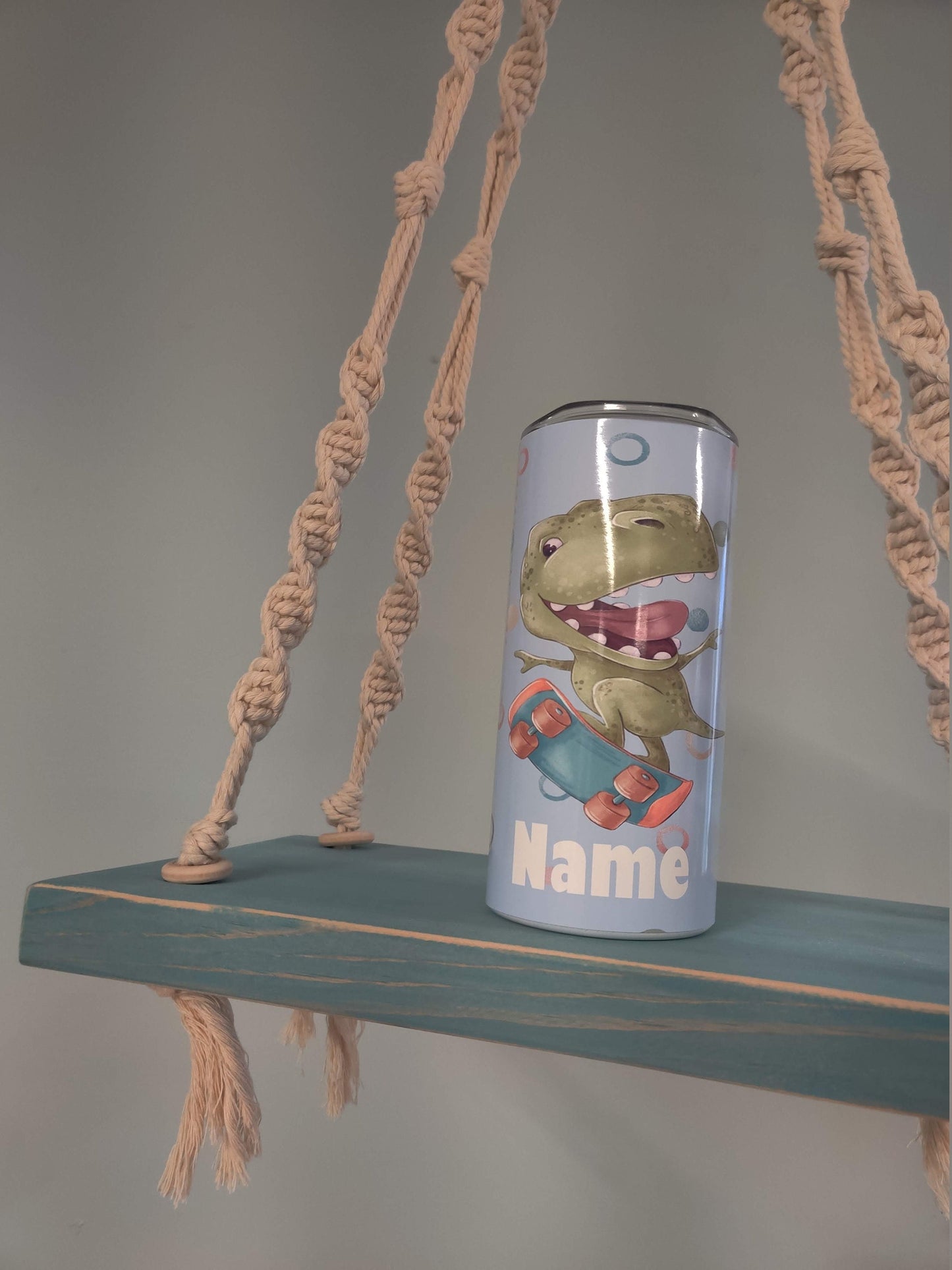 Cute Dinosaur on Roller Skates Tumbler