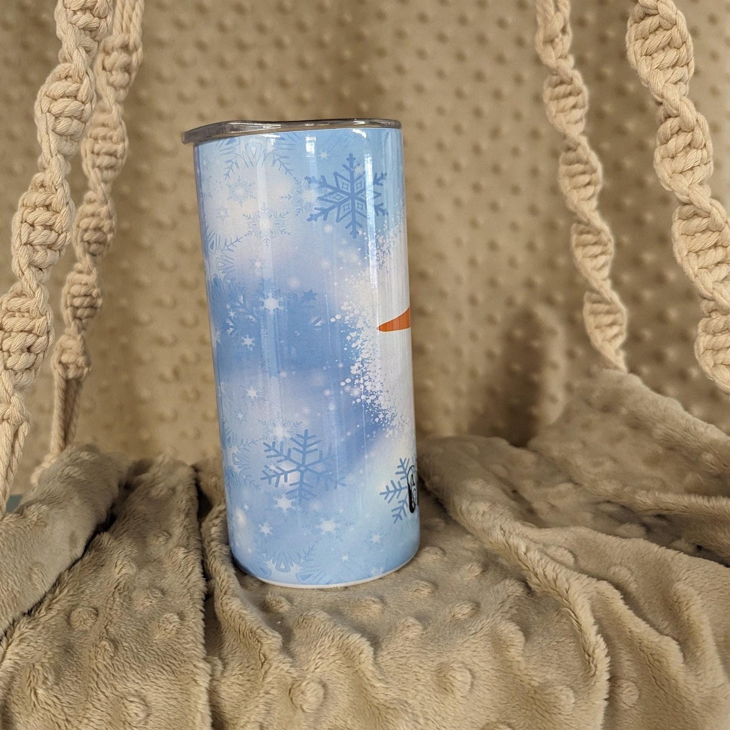 Personalized Snowman Face Tumbler