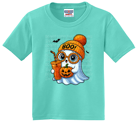 Youth Halloween “Boo” Ghost T-Shirt – Purple 🎃👻