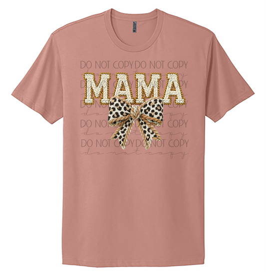 Crochet MAMA Bow Shirt