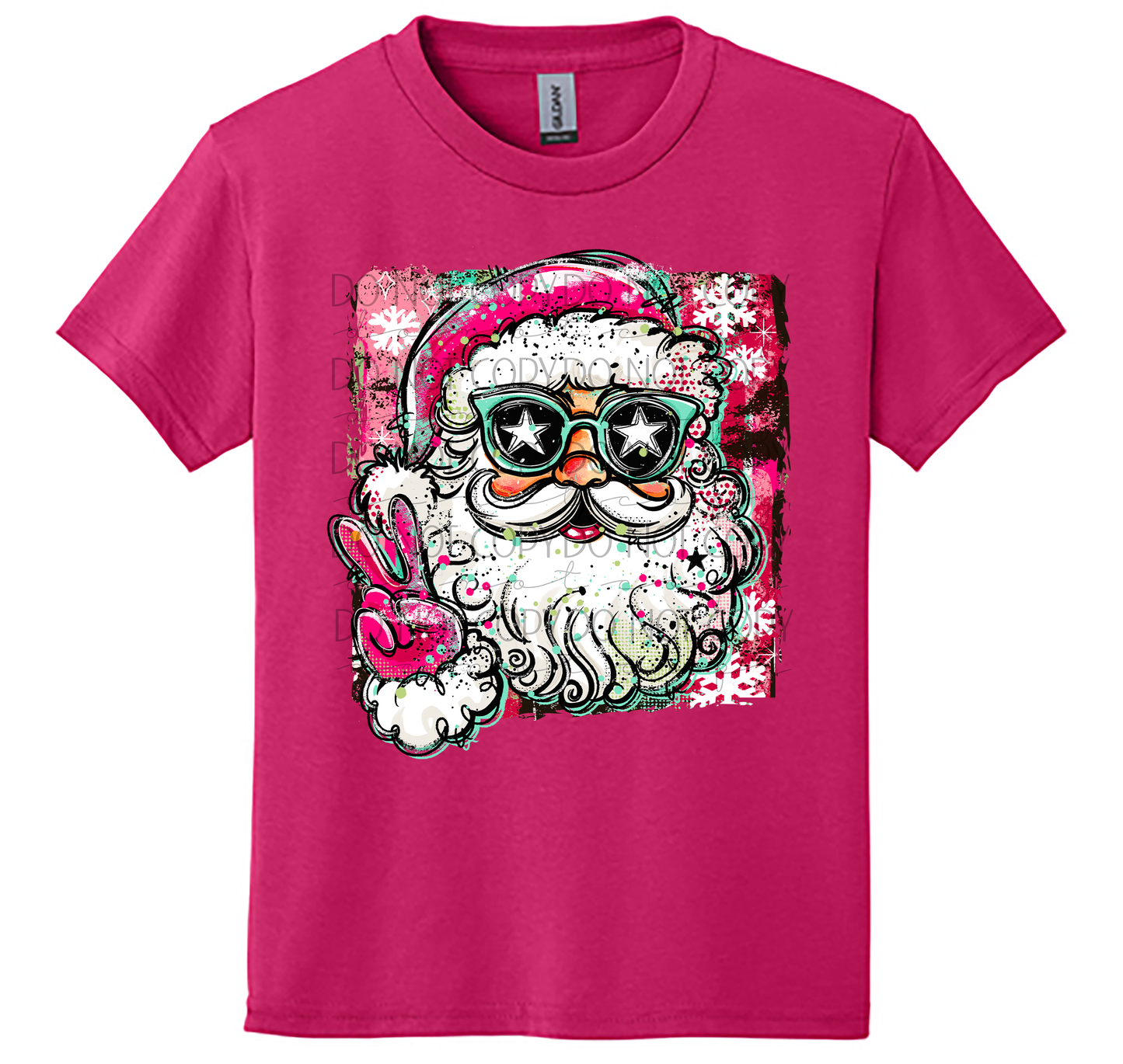 Youth Doodle Santa Christmas T-Shirt π