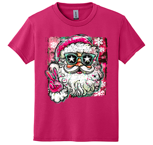 Youth Doodle Santa Christmas T-Shirt 🎅
