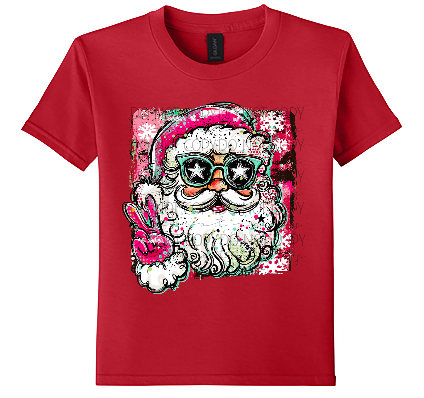 Youth Doodle Santa Christmas T-Shirt π