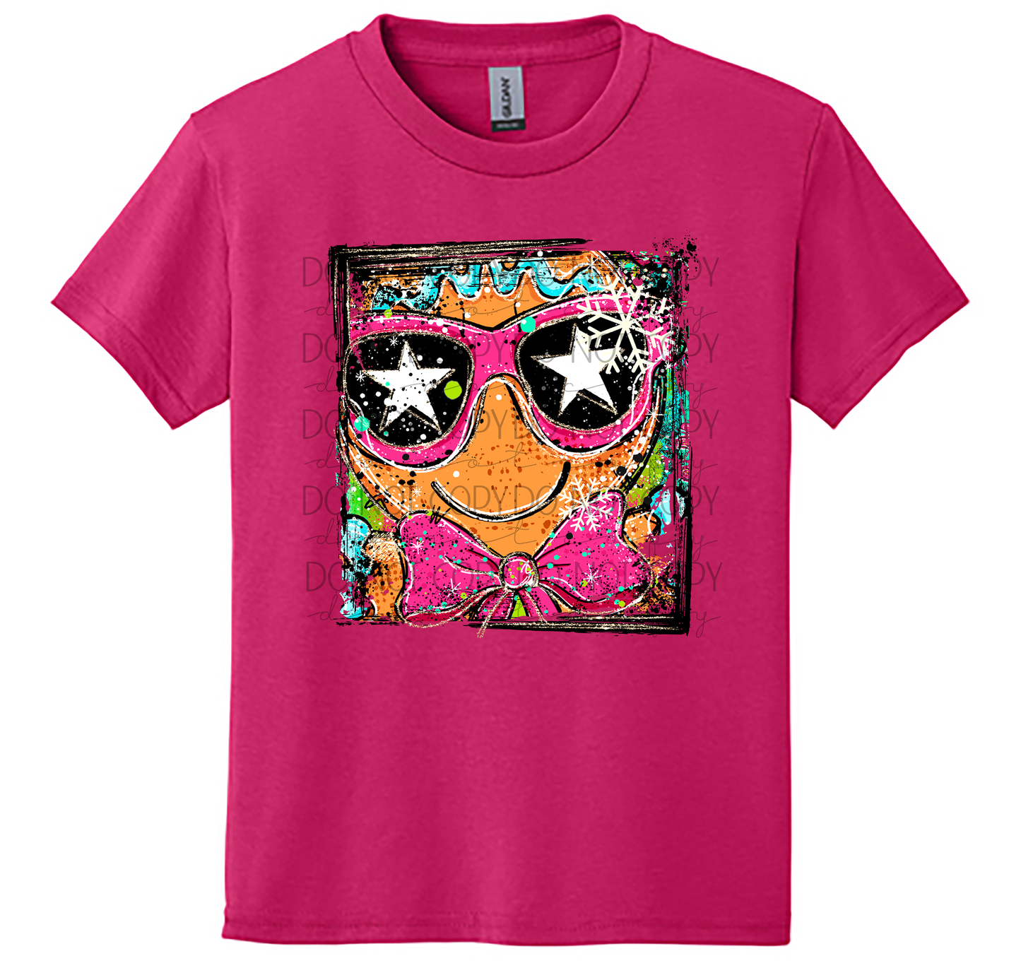Youth Gingerbread Selfie Christmas T-Shirt