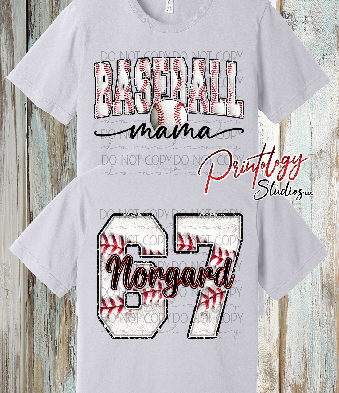Custom Baseball Mama Personalized Shirt