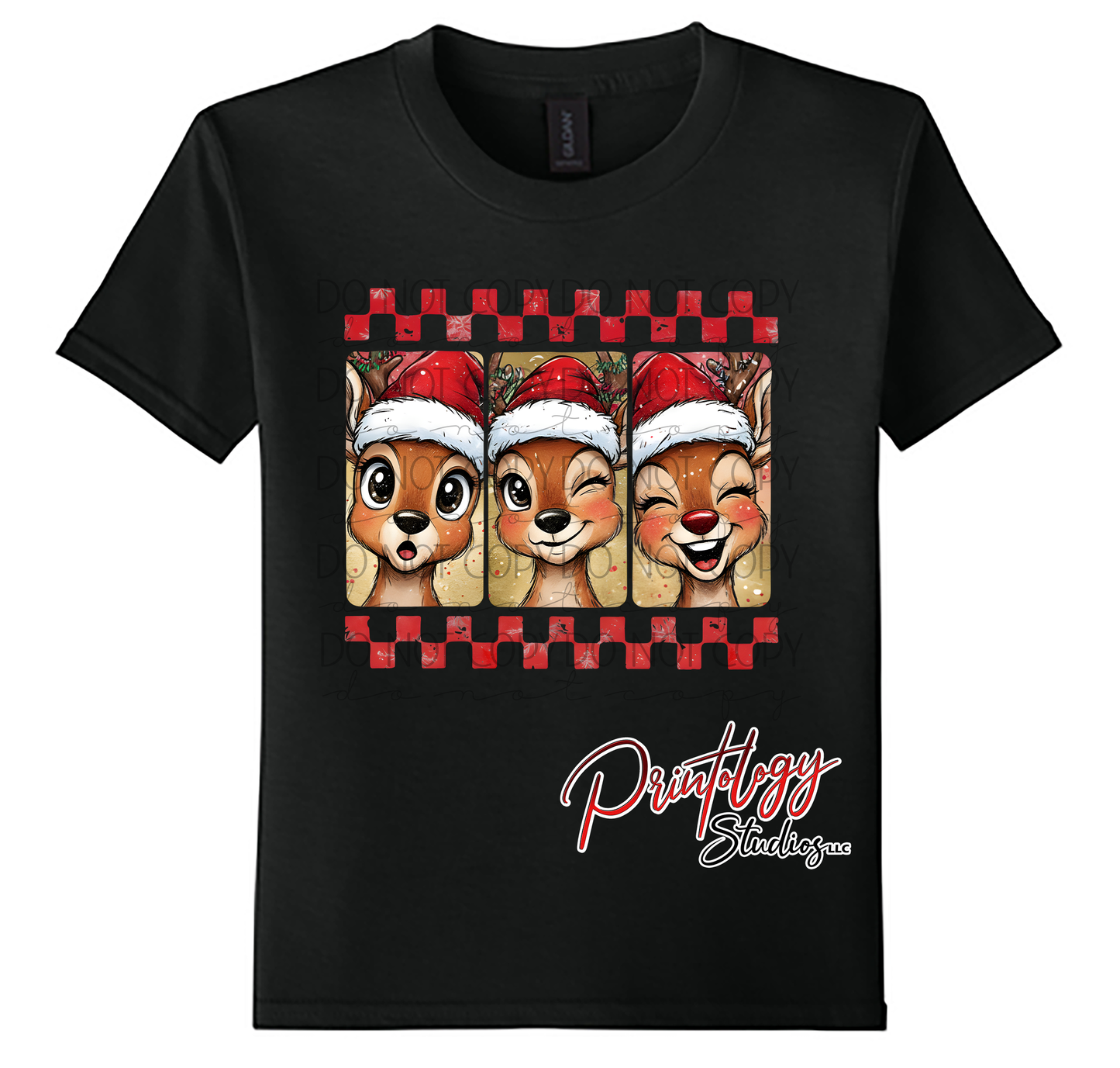 Preppy Reindeer Christmas Tee