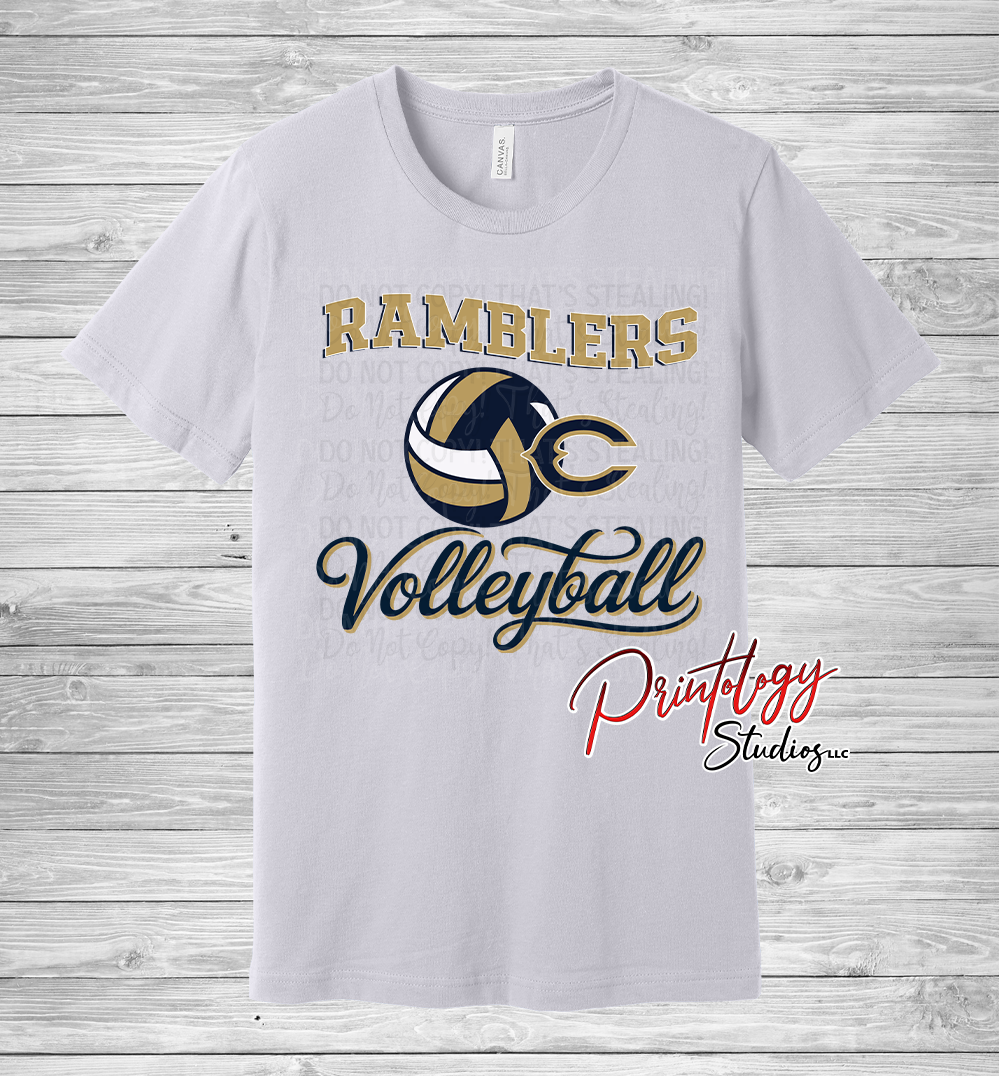 Ramblers Volleyball With Logo