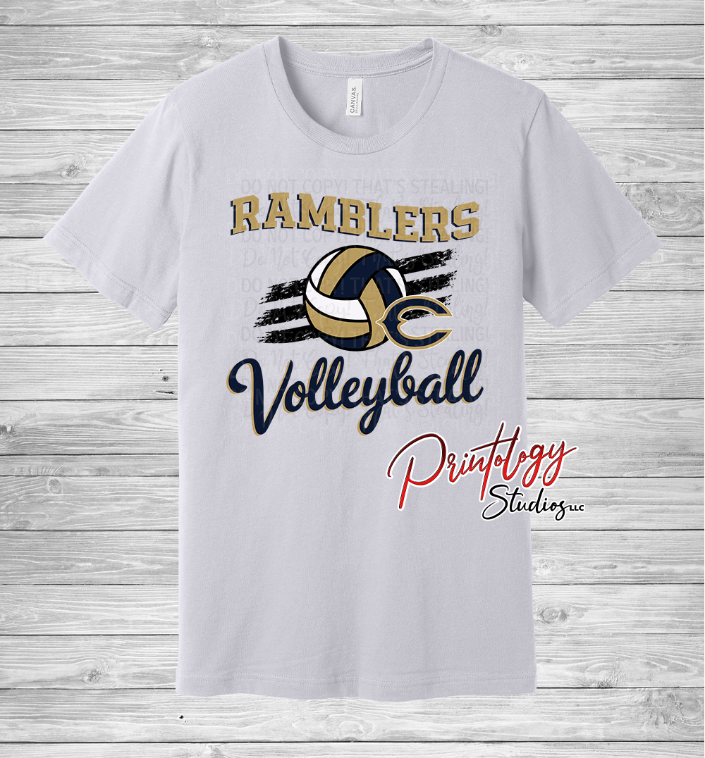 Ramblers Volleyball With Logo