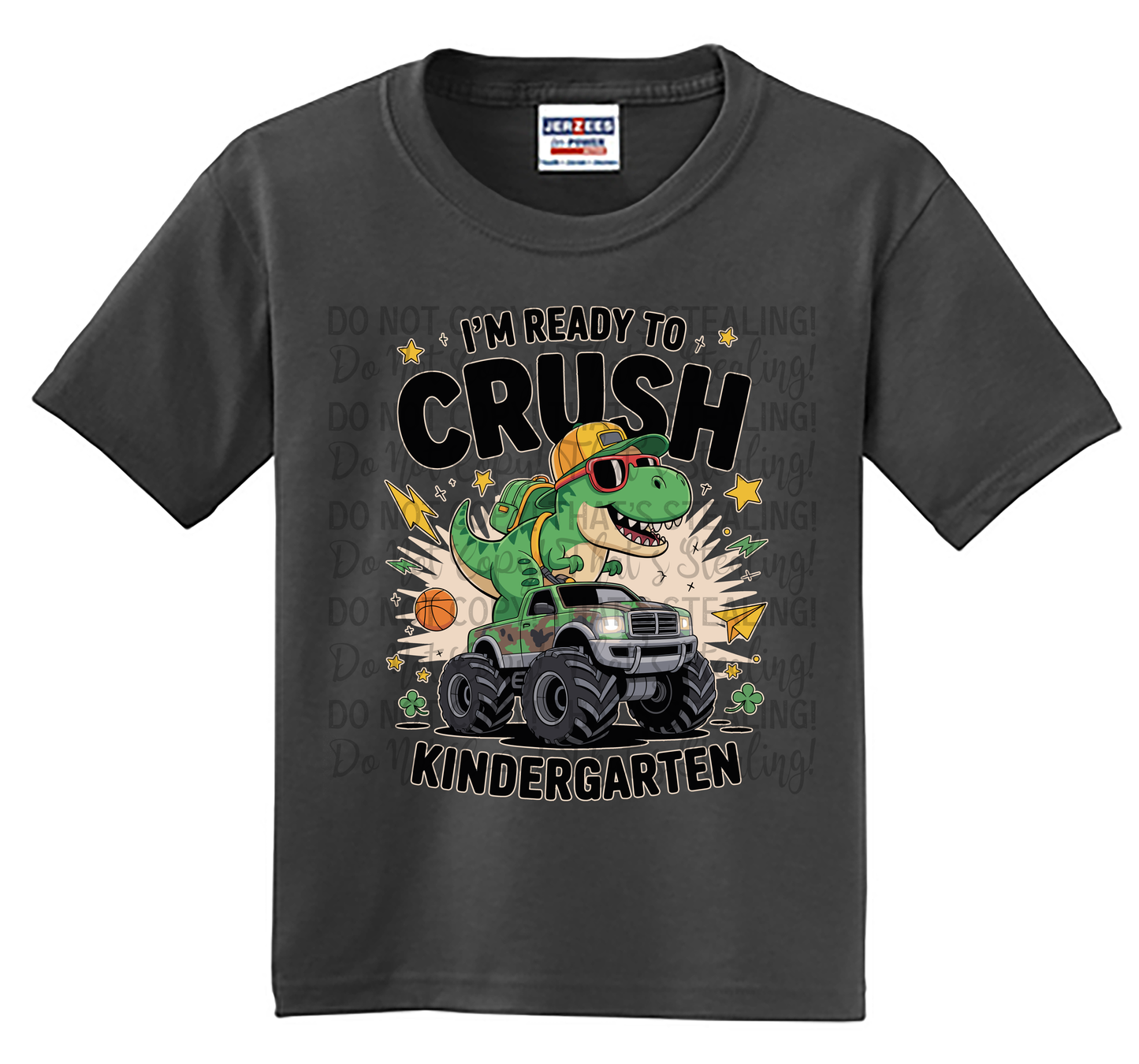 Ready to Crush Kindergarten Dino Tee - Youth
