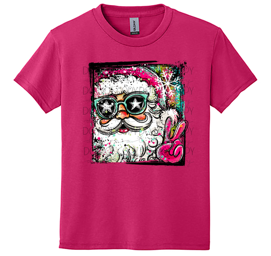Youth Cool Santa Selfie Christmas T-Shirt 🎅