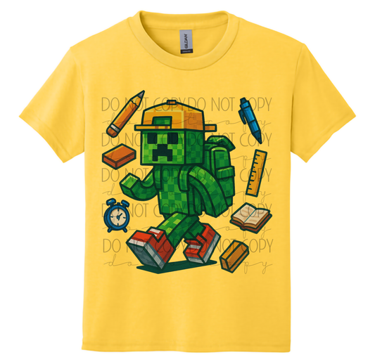 Youth Gamer Tee - Creeper Back to School Shirt