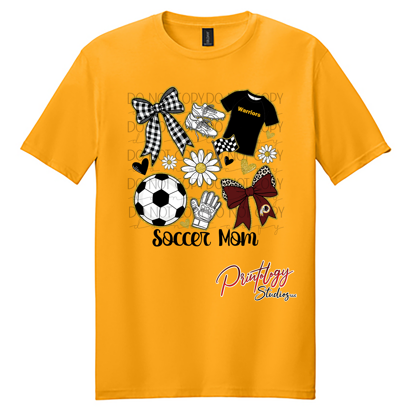 Warriors Soccer Mom Collage Tee