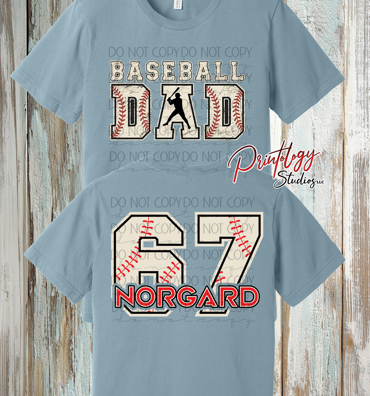 Personalized Baseball Dad Shirt