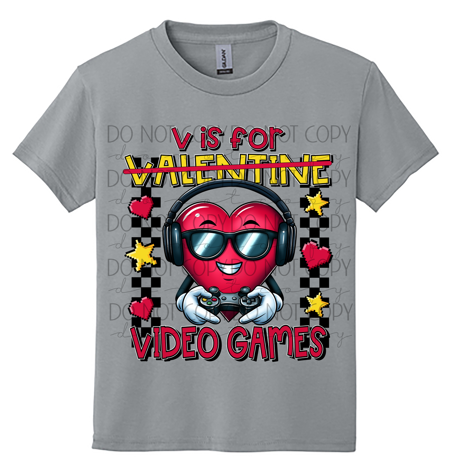 V Is for Video Games Valentine Shirt 🎮