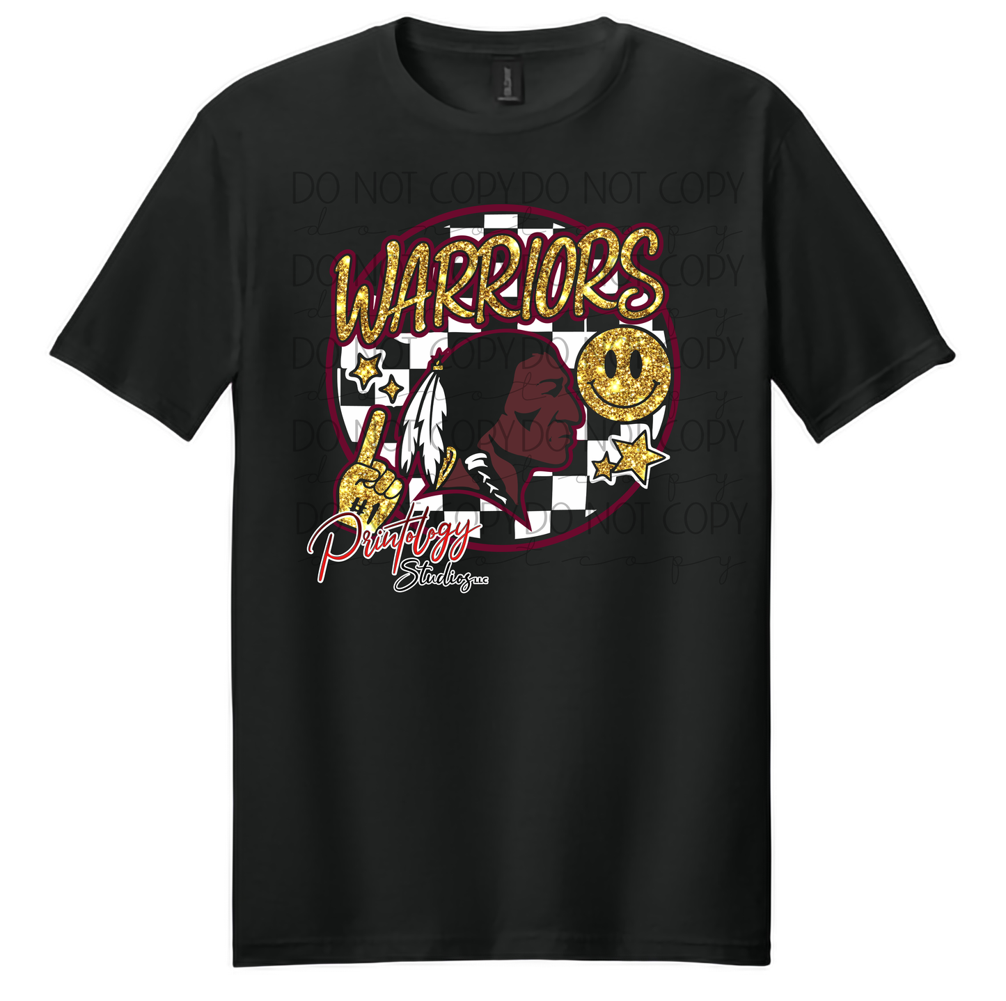 Warriors Glitter Look Spirit T-Shirt