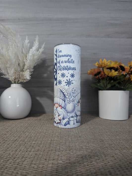 “I’m Dreaming of a White Christmas” Gnome Tumbler