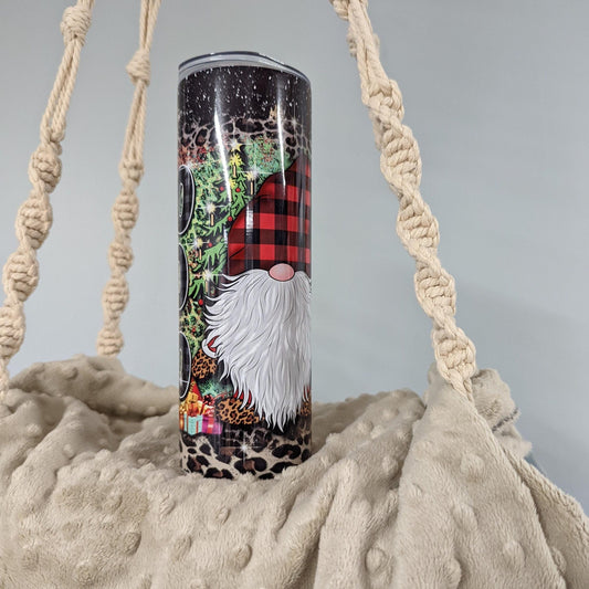 Buffalo Plaid Christmas Gnome Tumbler