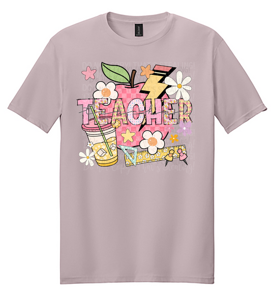 Colorful Teacher Shirt | DTF Printed | Back to School Shirt | Teacher Life Tee