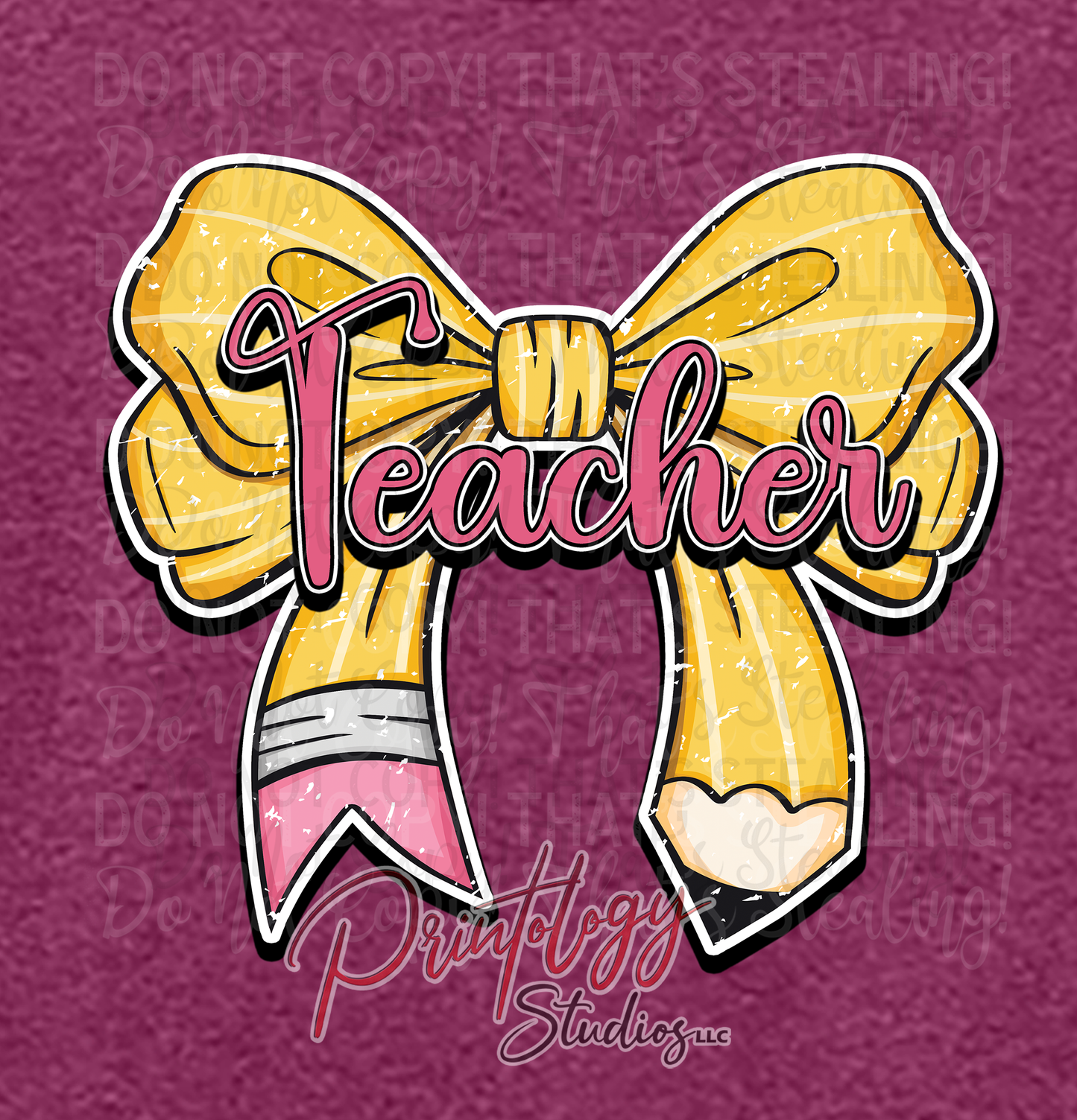 Teacher Coquette Bow T-Shirt | Cute Pencil Bow Teacher Tee