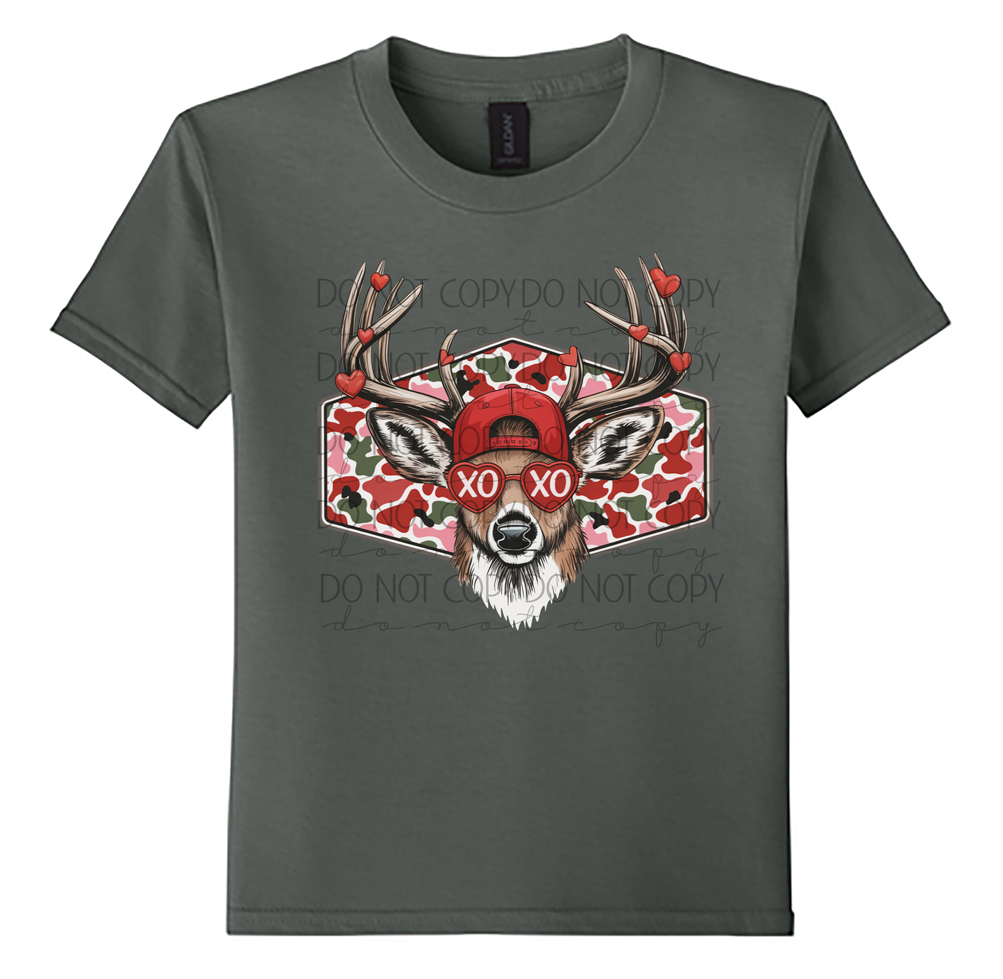 Youth Valentine Deer Shirt | XOXO Deer Graphic Tee
