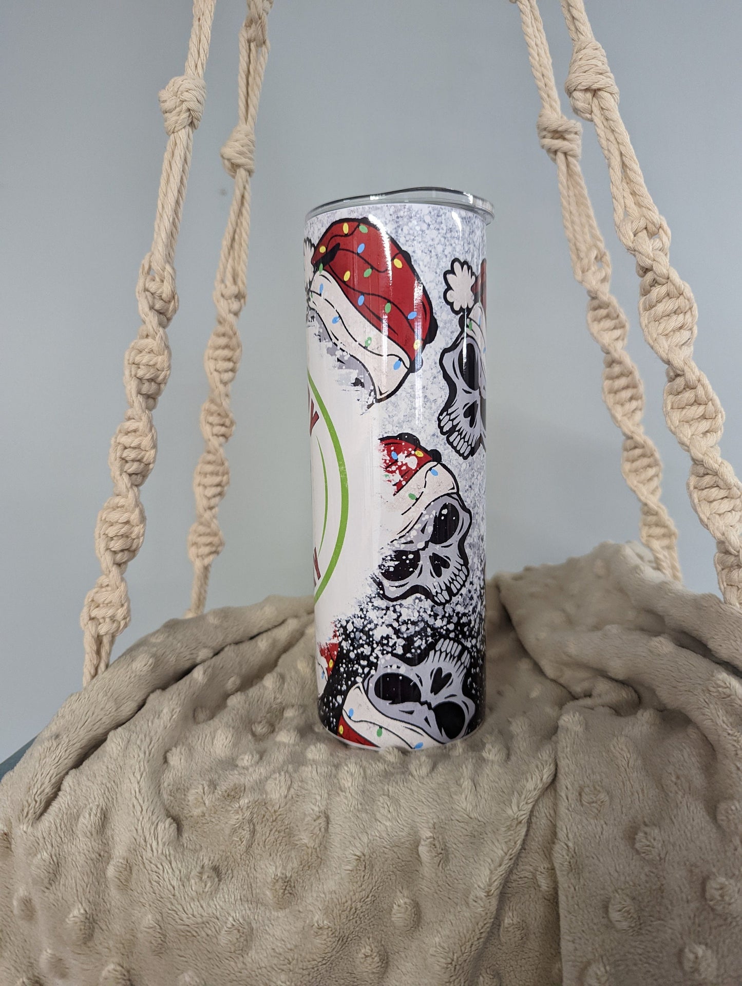 “So Merry It’s Scary” Christmas Skull Tumbler