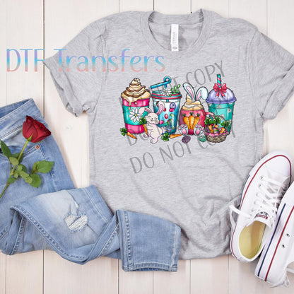 Easter Design Transfer, Ready to Press, Bunny Transfer, Easter Holiday DTF, Direct to Film, Image Transfer, Heat Press Transfer, Full color