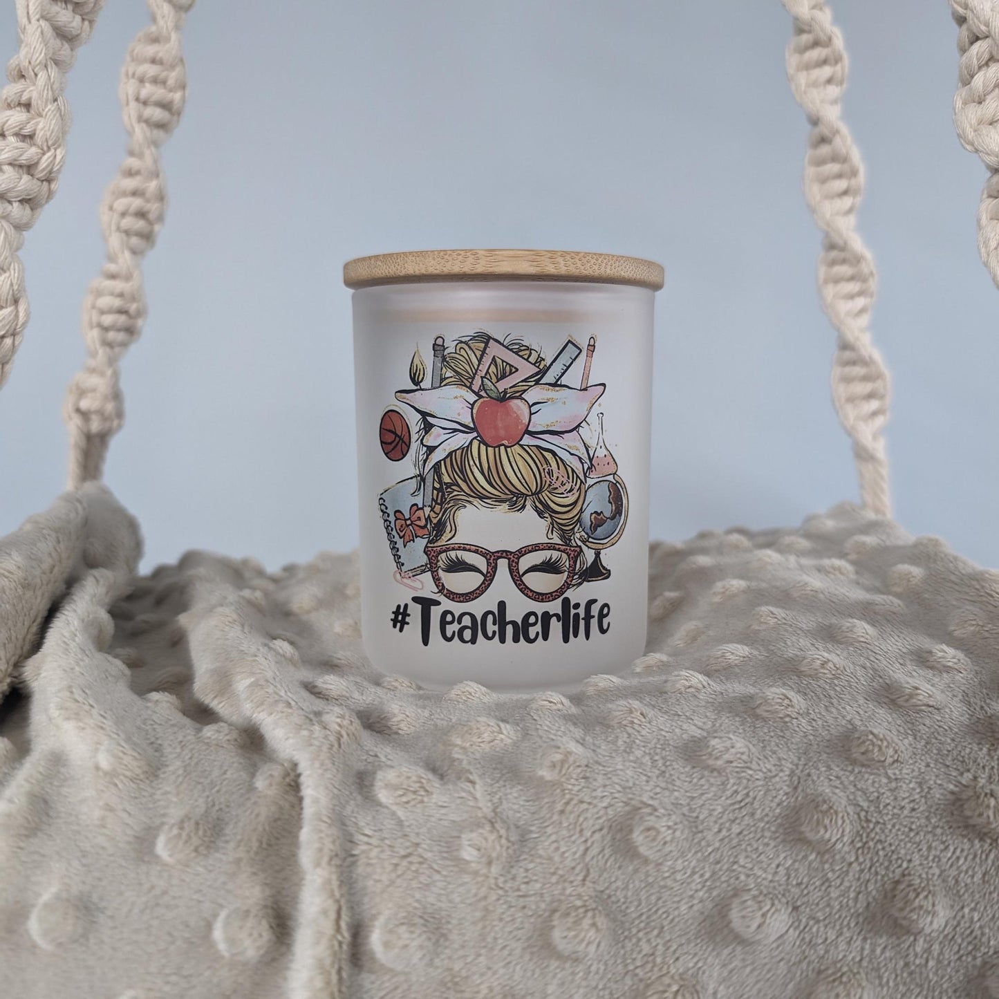 #TeacherLife Frosted Glass Candle Holder | LED Tea Light Included