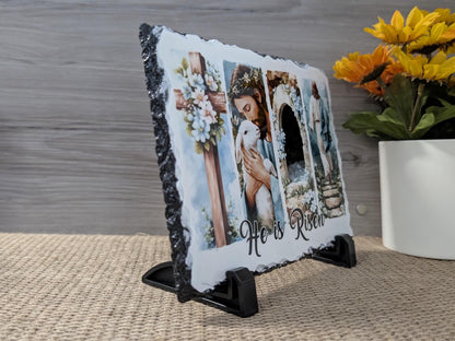 He Is Risen – Resurrection Easter Slate Sign
