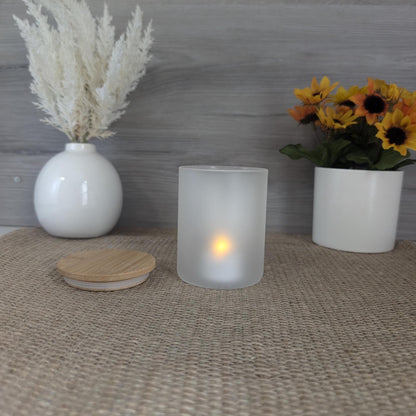 Butterfly Design Glass Candle Holder With Tea Light Candle