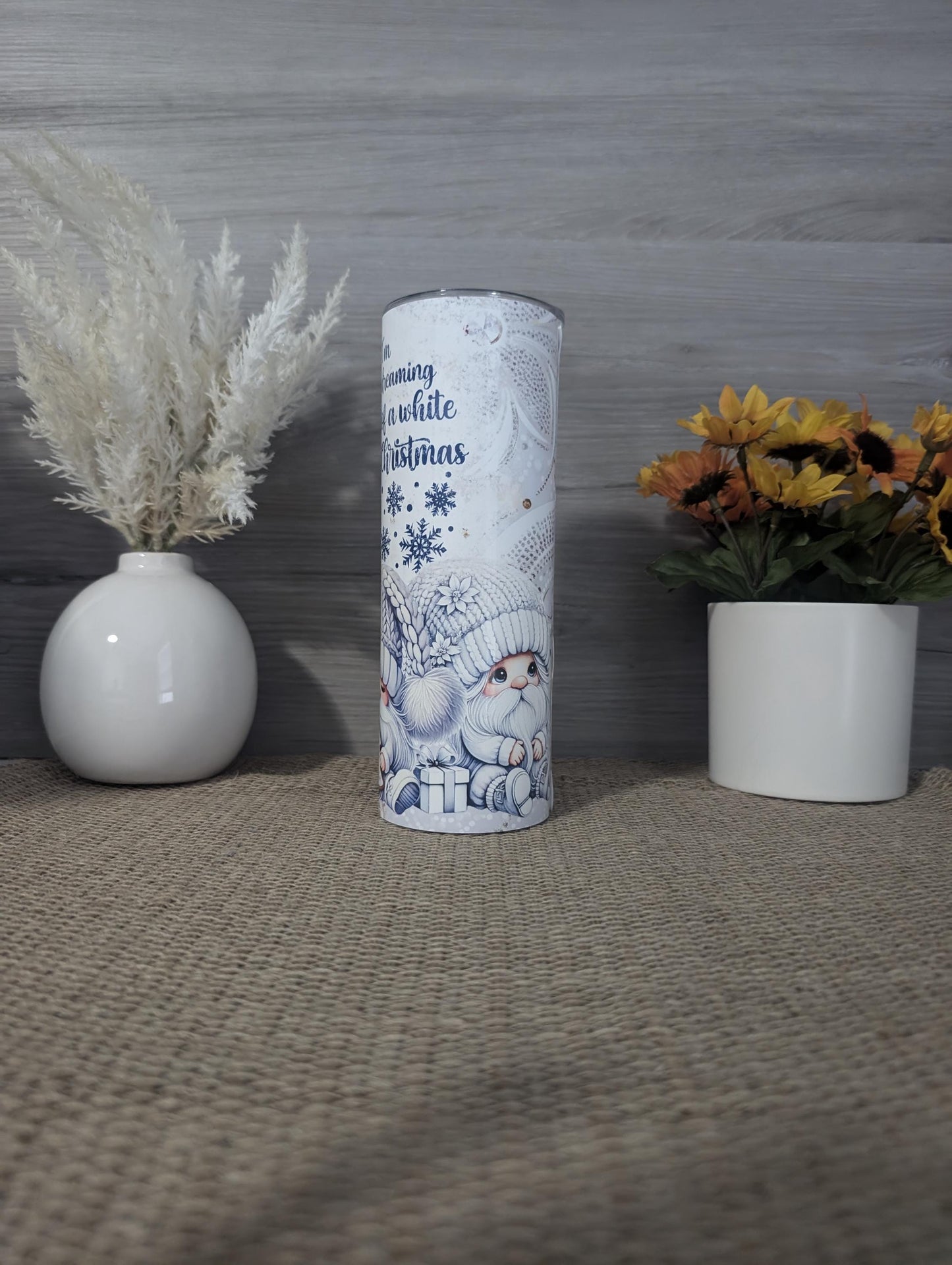 “I’m Dreaming of a White Christmas” Gnome Tumbler