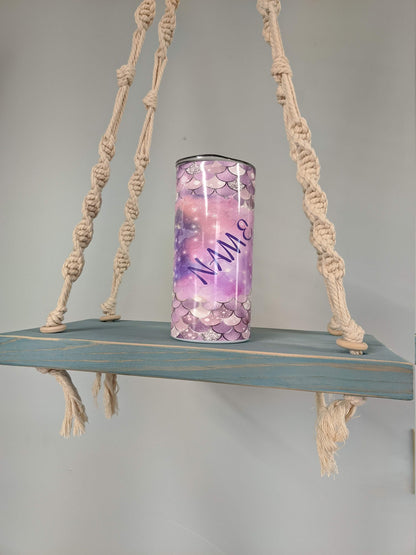 Personalized Mermaid Tumbler – 20oz Skinny Stainless Steel Cup