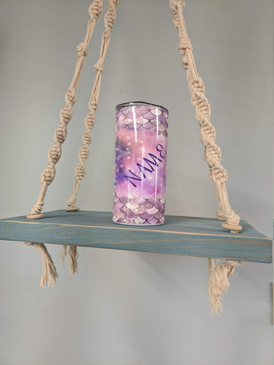 Personalized Mermaid Tumbler – 20oz Skinny Stainless Steel Cup