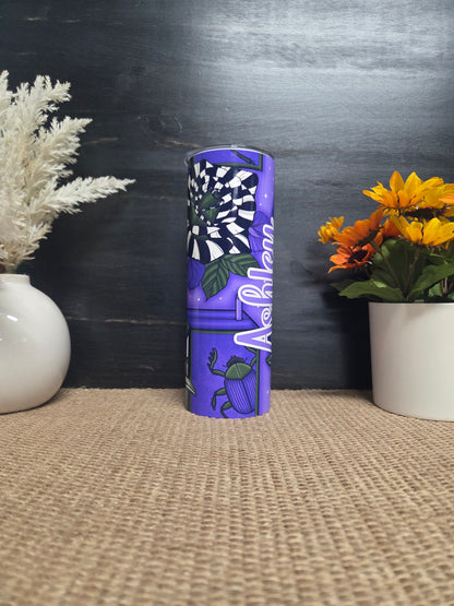Beetle Tumbler- Sand Worm Floral Design
