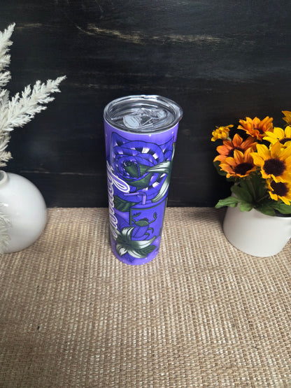 Beetle Tumbler- Sand Worm Floral Design