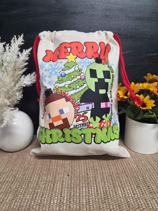 Gamer Holiday Gift Bag - Santa sack