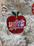 Teach • Love • Inspire Apple Ornament