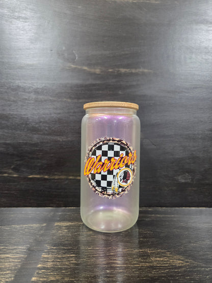 Callahan Warriors Frosted Glass Can – UV DTF Design