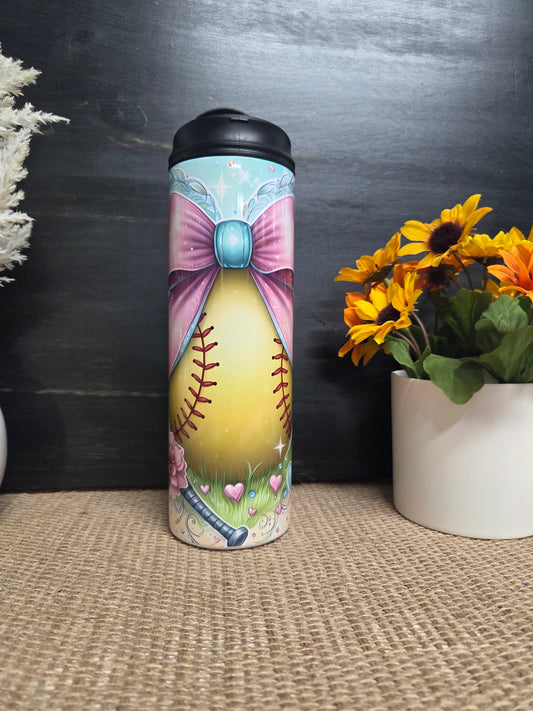20oz Coquette Softball Water Bottle