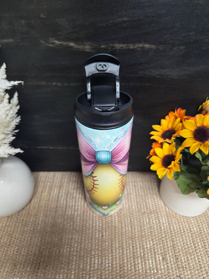 20oz Coquette Softball Water Bottle