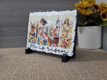 He Is Risen – Easter Christian Slate Sign