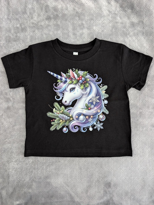 Christmas Unicorn Kids Shirt - Size 4