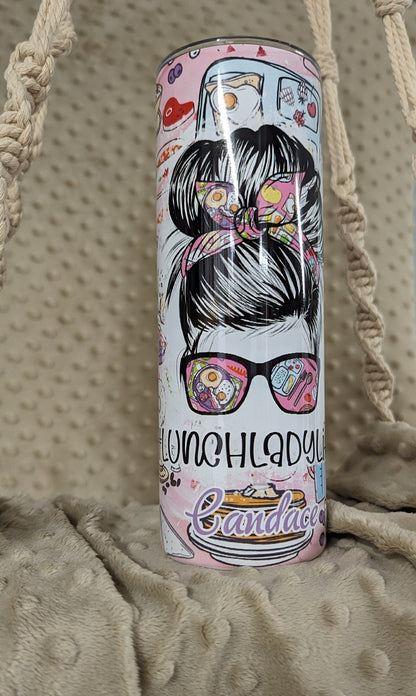 Personalized Lunch Lady Life Tumbler