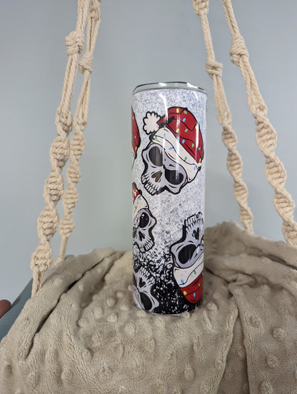 “So Merry It’s Scary” Christmas Skull Tumbler