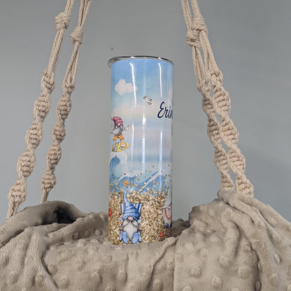 Adorable Custom Beach Gnome Tumbler