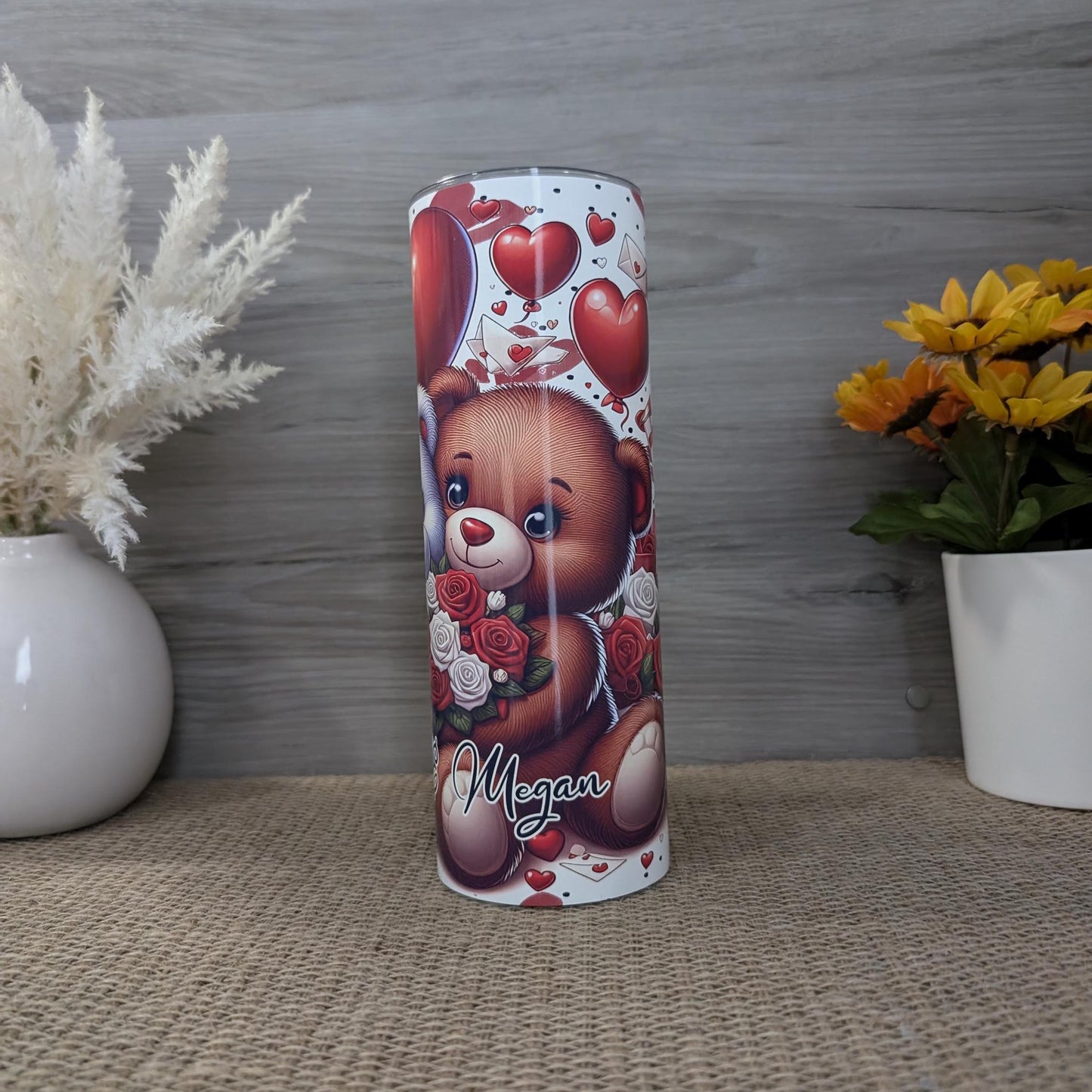 Teddy Bear Couple 20oz Skinny Tumbler